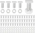 50 Sets Gewächshausmuttern und -Schrauben,Aluminium Gewächshaus Sechskantmuttern und Vierkantschrauben für die Reparatur von Gewächshäusern Notwendiges Zubehör (50pcs Square Screw) - Thumbnail 9
