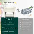 Permasteel Hochbeet Metall mit Rollen für Garten oder Balkon - Pflanzkübel groß außen 101x51x94 cm - Selbstbewässerungssystem, Wasserstandsanzeige und Ablassventil - US - Thumbnail 5