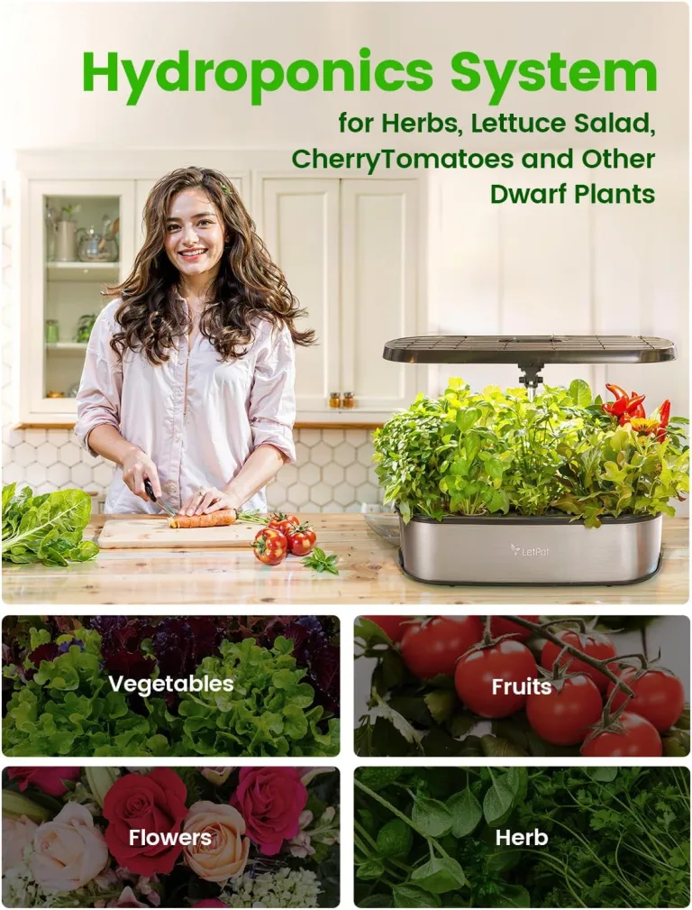 LETPOT LPH-SE WiFi Hydroponisches Anzuchtsystem, 12 Hülsen Smart Herb Garden Kit für Innenräume, Indoor Garten mit 24W LED Wachstumslicht, 5,5L Wassertank, Pumpsystem, automatischer Timer – Bild 8