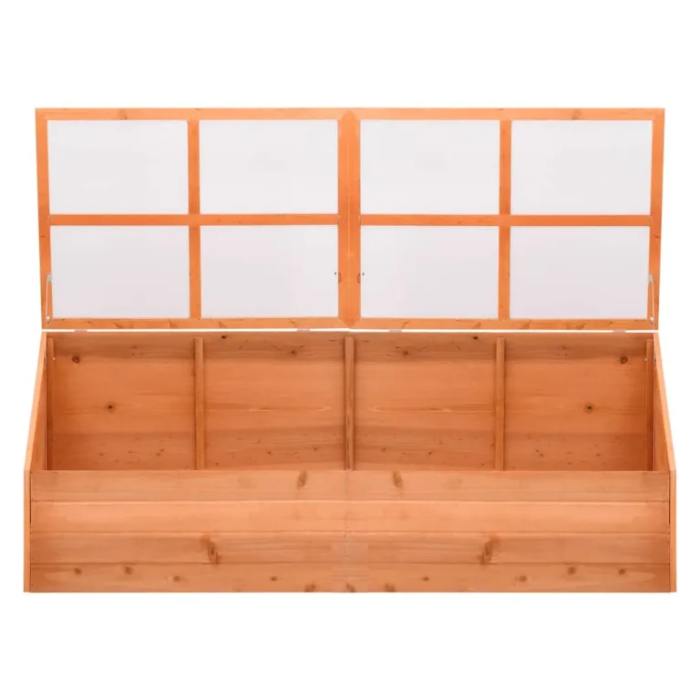 Homgoday Gewächshaus Holz 180x57x62cm Gewächshaus Gartenhaus Pflanzenkinderhaus Wintergarten Hinterhof Outdoor Garten Warmhaus Pflanzen Grow House Outdoor & Garten – Bild 3