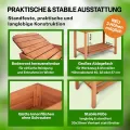 TTL GARDEN Balkon Hochbeet M 80x40x80cm aus Holz - Pflanzkasten & Blumenkasten mit Ablageboden & Folie - Tannenholz wetterfest - Pflanzbeet Kräuterbeet Blumenbeet für Garten Balkon Terrasse - Braun - Thumbnail 5