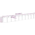 vidaXL Hochbeet, Wetterfestes Hochbeet für Garten Balkon Terrasse, Kräuterhochbeet zum Selber Bauen, Pflanzkasten aus Metall, Verzinkter Stahl Anthrazit - Thumbnail 3