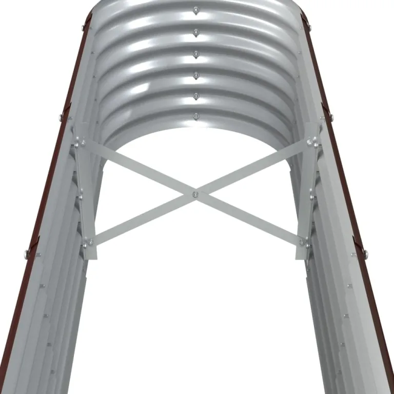 vidaXL Hochbeet, Wetterfestes Hochbeet für Garten Balkon Terrasse, Kräuterhochbeet zum Selber Bauen, Pflanzkasten aus Metall, Verzinkter Stahl Braun – Bild 4