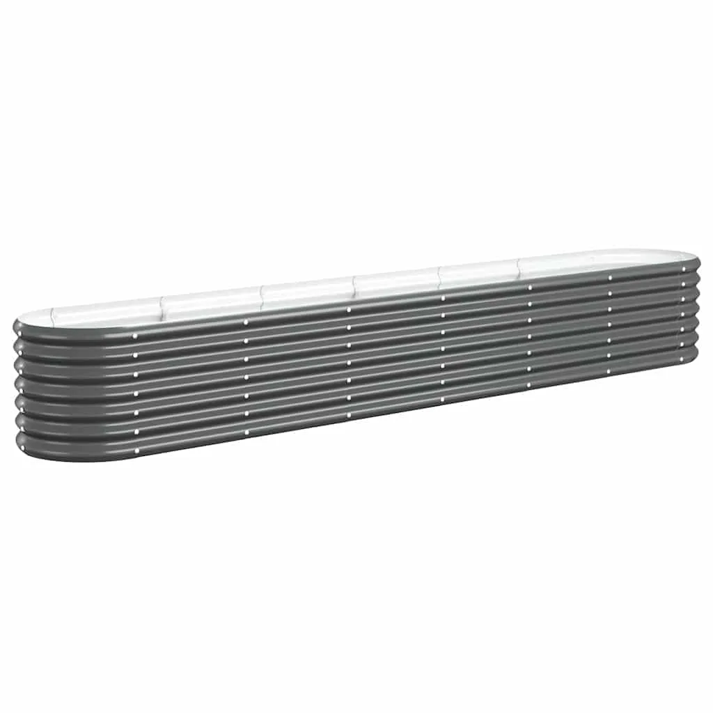 vidaXL Hochbeet, Wetterfestes Hochbeet für Garten Balkon Terrasse, Kräuterhochbeet zum Selber Bauen, Pflanzkasten aus Metall, Verzinkter Stahl Anthrazit - Bild 1