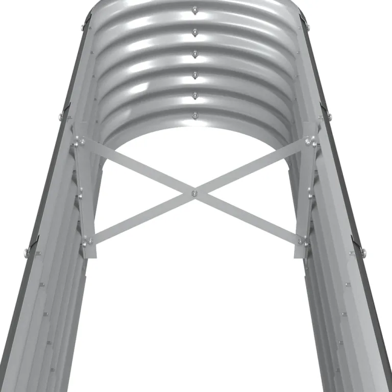 vidaXL Hochbeet, Wetterfestes Hochbeet für Garten Balkon Terrasse, Kräuterhochbeet zum Selber Bauen, Pflanzkasten aus Metall, Verzinkter Stahl Anthrazit – Bild 4