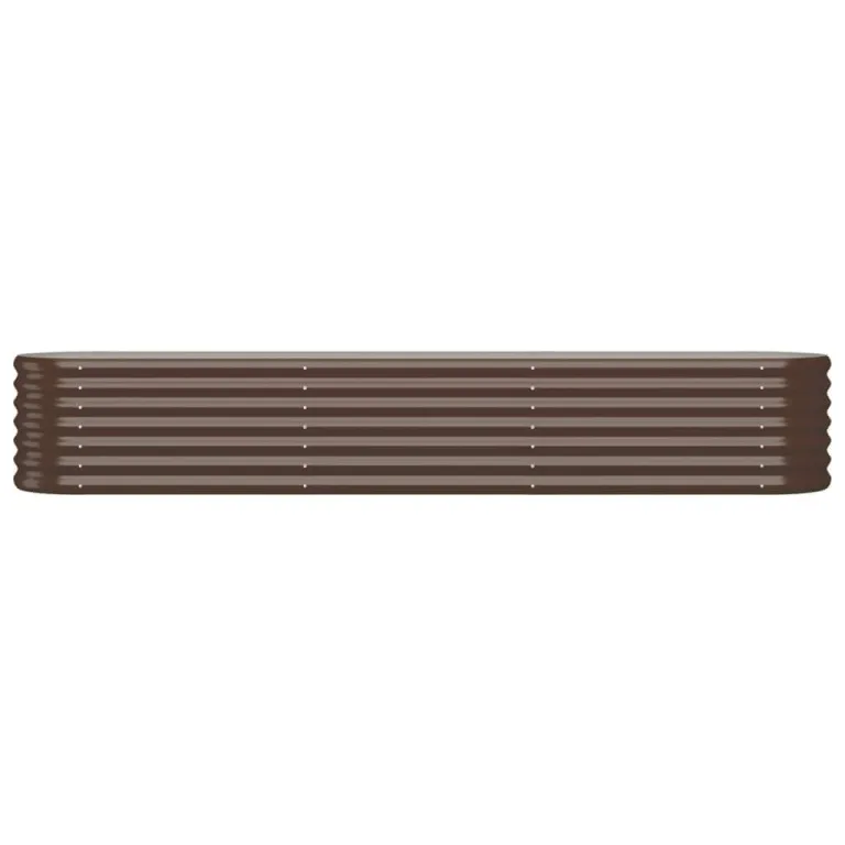 vidaXL Hochbeet, Wetterfestes Hochbeet für Garten Balkon Terrasse, Kräuterhochbeet zum Selber Bauen, Pflanzkasten aus Metall, Verzinkter Stahl Braun – Bild 5