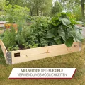 Schroth Home Hochbeet 120x80x20cm rechteckig 3 Stück - optional mit Rankhilfe- Palettenrahmen aus Holz - Hochbeet für Garten - faltbar - steckbar & stapelbar - Thumbnail 5
