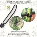 DOJA Industrial | EXPANDERSCHLINGEN FUR Pflanzen 12cm | Pack 100 | Pflanzenclips fur Tomaten Rankhilfe Bambus Stangen | Klammern Tomaten | Planen Spanner fur Banner | Spanngummi Haken Camping - Thumbnail 7