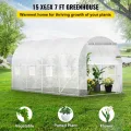 VEVOR Gewächshaus 4,6x2,1x2,1m Frühbeet Foliengewächshaus Verzinkter Stahlrahmen und PE Abdeckung Treibhaus Wasserdicht und UV-beständig Tomatengewächshaus Ideal für Anbau von Gemüse Blumen - Thumbnail 2