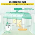 VEVOR Gewächshaus 4,6x2,1x2,1m Frühbeet Foliengewächshaus Verzinkter Stahlrahmen und PE Abdeckung Treibhaus Wasserdicht und UV-beständig Tomatengewächshaus Ideal für Anbau von Gemüse Blumen - Thumbnail 3