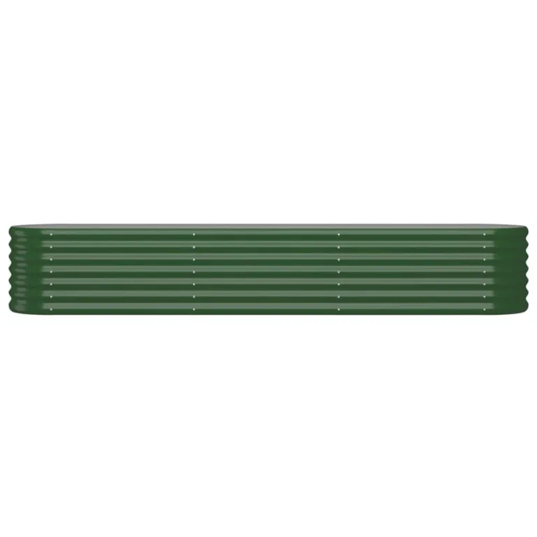 vidaXL Hochbeet, Wetterfestes Hochbeet für Garten Balkon Terrasse, Kräuterhochbeet zum Selber Bauen, Pflanzkasten aus Metall, Verzinkter Stahl Grün – Bild 5