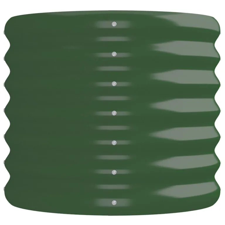 vidaXL Hochbeet, Wetterfestes Hochbeet für Garten Balkon Terrasse, Kräuterhochbeet zum Selber Bauen, Pflanzkasten aus Metall, Verzinkter Stahl Grün – Bild 6