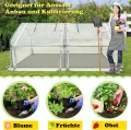 Mini Gewächshaus 180x90x90cm, Tomatengewächshaus mit 2 Rolltor Gewächshaus Balkon Hochbeet Abdeckung aus Glasfasernetz und Eisengerüst für Garten, Terrassen(Weiße Netzabdeckung) - Thumbnail 3