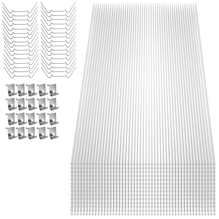 4mm Klar Stegplatten Set 14x Polycarbonat Hohlkammerstegplatten Total 10,25m² UV-beständigem Gewächshausplatten Schneidbar Doppelstegplatten für den Bau von Carports, Gewächshäuse – Bild 1