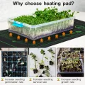 50W Heizmatte Pflanzen mit Thermostat - Schnelle Erwärmung, Feuerschutz, Wärmematte zur Keimung und Temperatur-Regulierung, ideal für Sämlinge, Haustiere und Reptilien (2er Pack) - Thumbnail 4