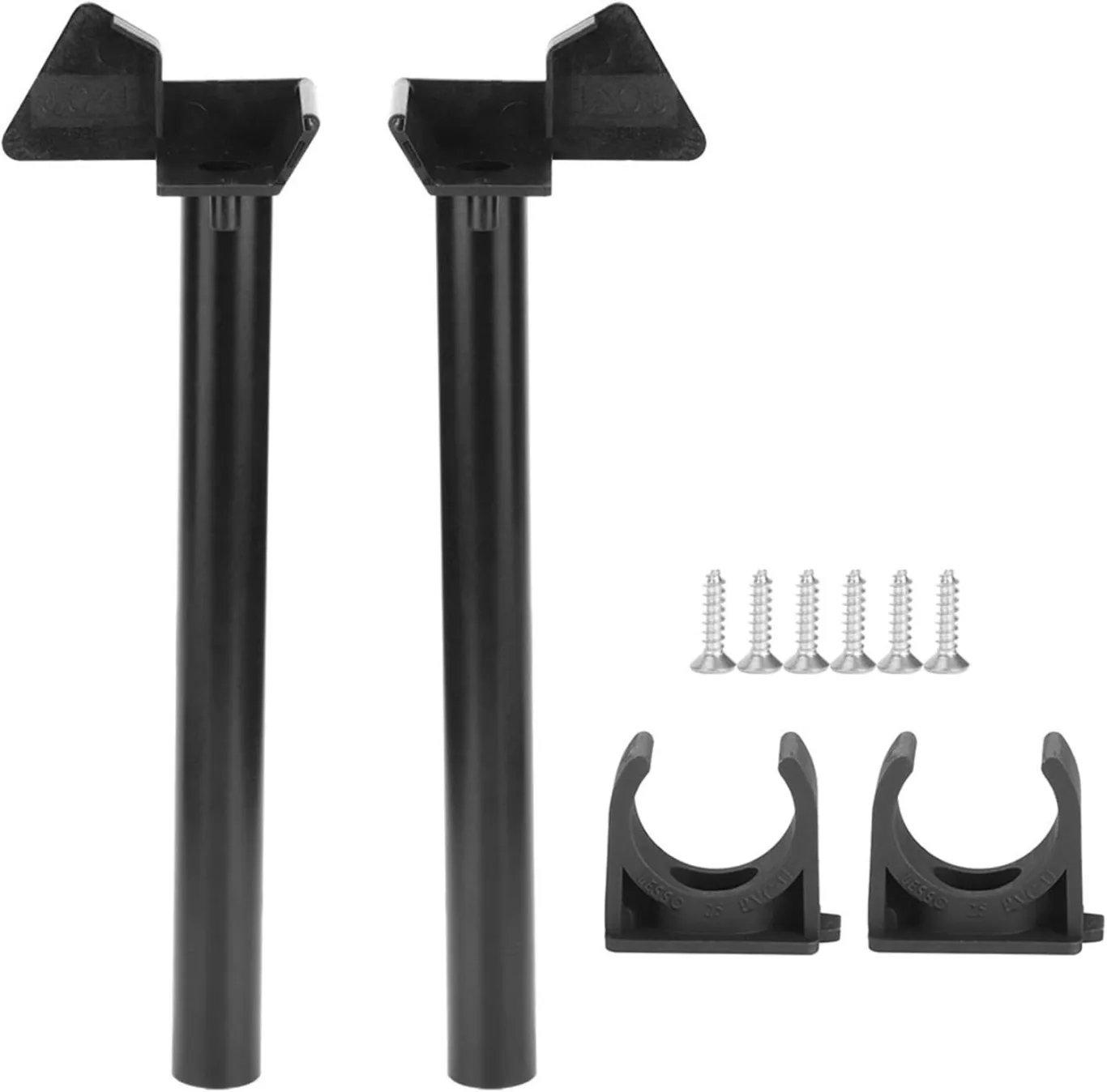 Gewächshaus Regenwasser Dachrinne, Gewächshaus Wasser Butt Down Pipe Butt Down Pipe Kit Drainage Downpipe Langlebiges Zubehör, 10,2 Zoll Schwarz - Bild 1