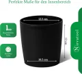 Novaliv Stilvolle Kräuterstation 3er Set mit Holzunterlage - Kräutertopf für Jede Fensterbank, Für frische Küchenkräuter, Kräutergarten für die küche, Kräuterbeet Indoor, Blumenkasten, Pflanzentopf - Thumbnail 4