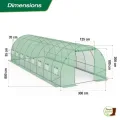 TERRE JARDIN 24 m² großes Gartentunnelgewächshaus mit verstärkter Plane - Thumbnail 10