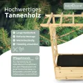 holz4home® Pflanzkasten mit Rankgitter & Dachregal I Aus Tannenholz inkl. Vlieseinlage & Gartenhandschuhe I Blumenkasten mit Spalier für Garten Terrasse I Hochbeet mit Rosenbogen Balkonkasten (M) - Thumbnail 3