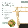 holz4home® Pflanzkasten mit Rankgitter & Dachregal I Aus Tannenholz inkl. Vlieseinlage & Gartenhandschuhe I Blumenkasten mit Spalier für Garten Terrasse I Hochbeet mit Rosenbogen Balkonkasten (M) - Thumbnail 4
