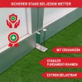 ONBEST stabiles Aluminium Gewächshaus mit Dachfenster – Garten Frühbeet ideal für die Anzucht von Tomaten Blumen – vielseitig nutzbar als Treibhaus, Tomatengewächshaus Pflanzenhaus (M) - Thumbnail 4