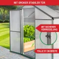 ONBEST stabiles Aluminium Gewächshaus mit Dachfenster – Garten Frühbeet ideal für die Anzucht von Tomaten Blumen – vielseitig nutzbar als Treibhaus, Tomatengewächshaus Pflanzenhaus (M) - Thumbnail 8