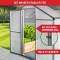 stabiles Aluminium Gewächshaus mit Dachfenster – Garten Frühbeet ideal für die Anzucht von Tomaten Blumen – vielseitig nutzbar als Treibhaus, Tomatengewächshaus Pflanzenhaus (XL) - Thumbnail 6