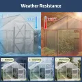 UMIG Polycarbonat-Gewächshausplatten, doppelwandig, wasserdicht, UV-geschützt, gewellte Kunststoff-Dachplatten, transparente Ersatzplatten für Gewächshaus, Outdoor, Pflanze, 100 x 60 x 0,8 cm, 6 Stück - Thumbnail 4