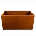 Köhko® Designer Bodenplatte für Pflanzrahmen aus Cortenstahl als Bausatz QUADER 150x50cm - Thumbnail 10