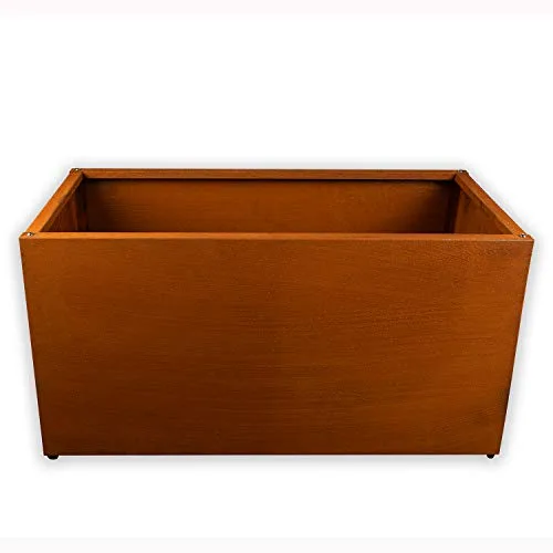 Köhko® Designer Bodenplatte für Pflanzrahmen aus Cortenstahl als Bausatz QUADER 100x40cm – Bild 10
