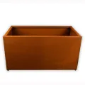 Köhko® Designer Bodenplatte für Pflanzrahmen aus Cortenstahl als Bausatz QUADER 60x60cm - Thumbnail 6