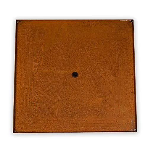 Köhko® Designer Bodenplatte für Pflanzrahmen aus Cortenstahl als Bausatz QUADER 80x80cm – Bild 7