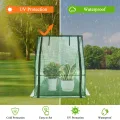 U'Artlines Tragbares Mini-Gewächshaus, kleines Gewächshaus mit wasserdichter Unterlage, 91,4 x 91,4 x 107,7 cm, Pflanzenabdeckung, Zelt für Garten, kleine Pflanzen, drinnen und draußen, grünes PE - Thumbnail 6