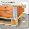 Garronda Hochbeete für Garten Palettenrahmen 120x80x20 cm Hochbeet Holz 2 Stück steckbar stapelbar faltbar für Pflanzen Blumen Kräuter Obst und Gemüse Braun GD-0075 - Thumbnail 3