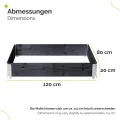 Garronda Hochbeete für Garten Palettenrahmen 120x80x20 cm Hochbeet Holz 2 Stück steckbar stapelbar faltbar für Pflanzen Blumen Kräuter Obst und Gemüse Anthrazit GD-0075 - Thumbnail 2
