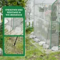 SPECILITE Begehbares Gewächshaus, 142 x 142 x 190 cm, robustes kleines Pflanzenhaus mit dicker PE-Abdeckung und Stahlrahmen, für Garten, Außen, Innenbereich, Weiß - Thumbnail 3