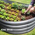 2 Stück Hochbeet Metall 180×90×29 cm Verzinktem Hochbeet für Gemüse Blumen und Kräuter im Garten (180 * 90 * 29 cm, mit Rankhilfe) - Thumbnail 2