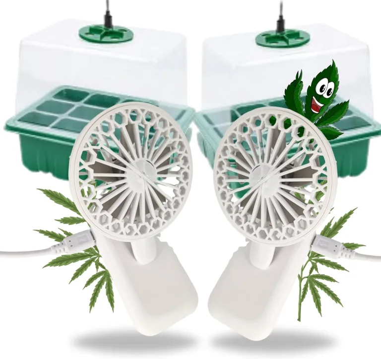 2 Stück Mini USB Ventilator Grow mit Clip Klipp Klemme Klemmventilator I Clipventilator für Zimmergewächshaus Gewächshaus klein Growbox – Bild 1
