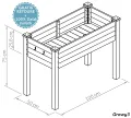 Hochbeet aus Holz für Garten Balkon Terrasse, Pflanzkasten Bausatz rechteckig schmal mit Vlies-Folie, Kräuterbeet Pflanzenkasten deko, dunkel-braun - Thumbnail 7