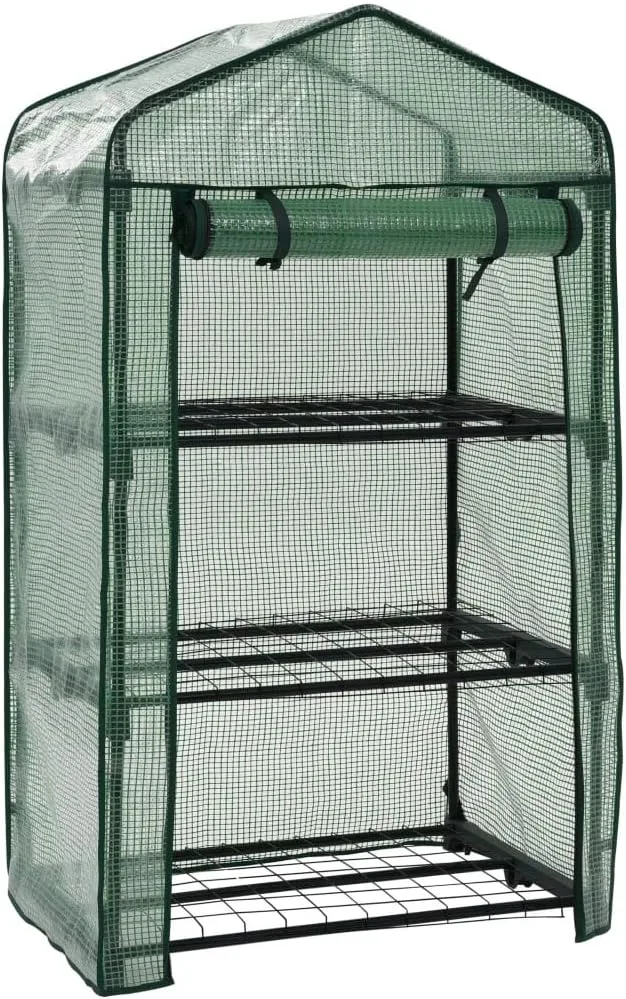 LAPOOH 3-stufiges Mini-Gewächshaus 69 x 49 x 125 cm, Frühbeet, Tomatenhaus, Treibhaus, Greenhouse, Garten Zubehör – Bild 6
