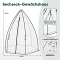 Sekey Winterschutz Gewächshaus 180×160×160 cm – Winterfestes Pflanzenhaus mit robuster Folie, Stabile Konstruktion & Reißverschluss-Tür, Ideal als Überwinterungszelt für Garten & Balkon, Weiß - Thumbnail 5