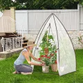 Sekey Winterschutz Gewächshaus 180×160×160 cm – Winterfestes Pflanzenhaus mit robuster Folie, Stabile Konstruktion & Reißverschluss-Tür, Ideal als Überwinterungszelt für Garten & Balkon, Weiß - Thumbnail 6