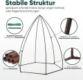 Sekey Winterschutz Gewächshaus 180×160×160 cm – Winterfestes Pflanzenhaus mit robuster Folie, Stabile Konstruktion & Reißverschluss-Tür, Ideal als Überwinterungszelt für Garten & Balkon, Weiß - Thumbnail 3