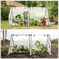 Sekey Gewächshaus Klein 180 x 90 x 90 cm, Hausform Tomatengewächshaus Stabil Winterfest, überwinterungszelt für Pflanzen Garten, Balkon, Indoor, Weiß - Thumbnail 5