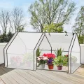 Sekey Gewächshaus Klein 180 x 90 x 90 cm, Hausform Tomatengewächshaus Stabil Winterfest, überwinterungszelt für Pflanzen Garten, Balkon, Indoor, Weiß - Thumbnail 6
