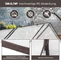 Sekey Gewächshaus Klein 180 x 90 x 90 cm, Hausform Tomatengewächshaus Stabil Winterfest, überwinterungszelt für Pflanzen Garten, Balkon, Indoor, Weiß - Thumbnail 3