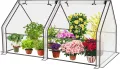 Sekey Gewächshaus Klein 180 x 90 x 90 cm, Hausform Tomatengewächshaus Stabil Winterfest, überwinterungszelt für Pflanzen Garten, Balkon, Indoor, Weiß - Thumbnail 1