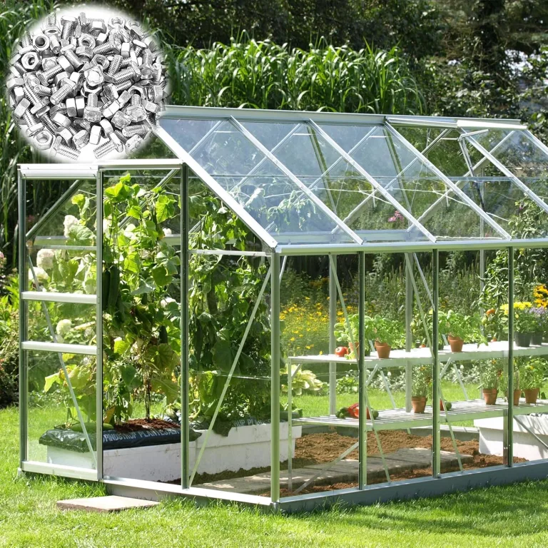 50 Stück Gewächshaus Schrauben,M6x12 Aluminium Hammerkopfschrauben,Gewächshausschrauben Hammerschraubenalu Schrauben für Gewächshäuser Glashaus – Bild 5