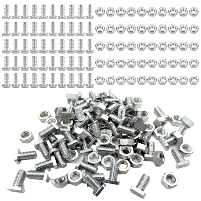 50 Stück Gewächshaus Schrauben,M6x12 Aluminium Hammerkopfschrauben,Gewächshausschrauben Hammerschraubenalu Schrauben für Gewächshäuser Glashaus – Bild 1