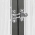vidaXL Gewächshaus mit Fundamentrahmen, Pflanzenhaus mit Dachrinnensystem Flügeltür, Treibhaus für Pflanzen, Frühbeet, Anthrazit Aluminimum - Thumbnail 5